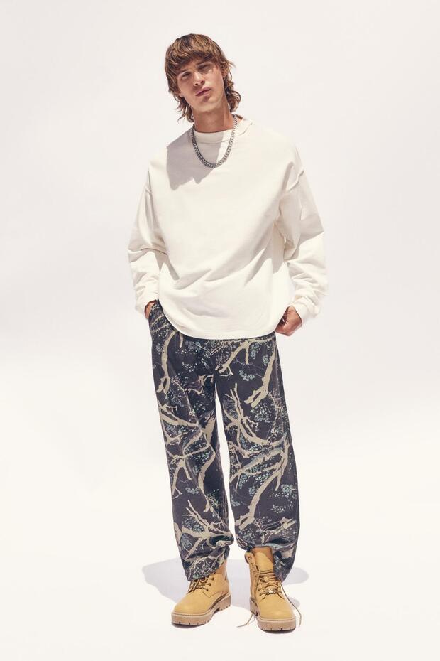 Uzun kollu dikişli tişört - 1