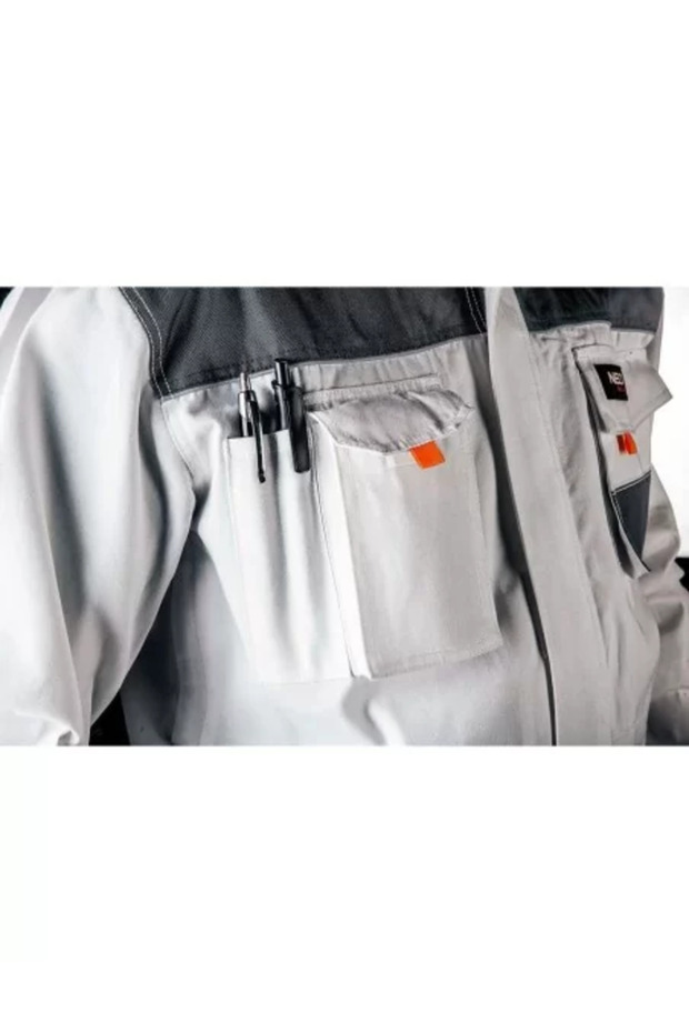 Work Jacket, White, HD Model, Size M/50, - 3