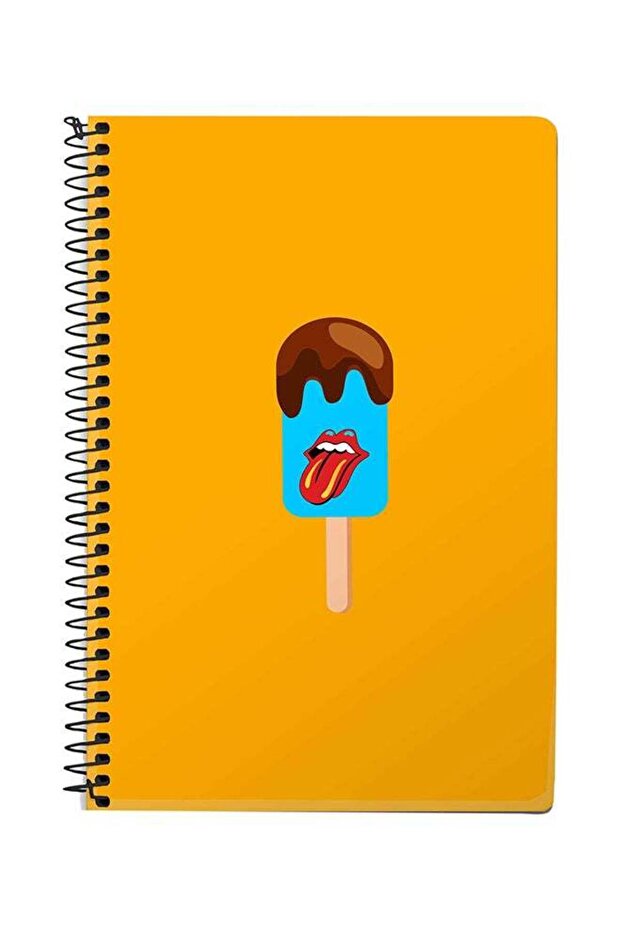 Lick Lick A5 Spiral Notebook Yellow