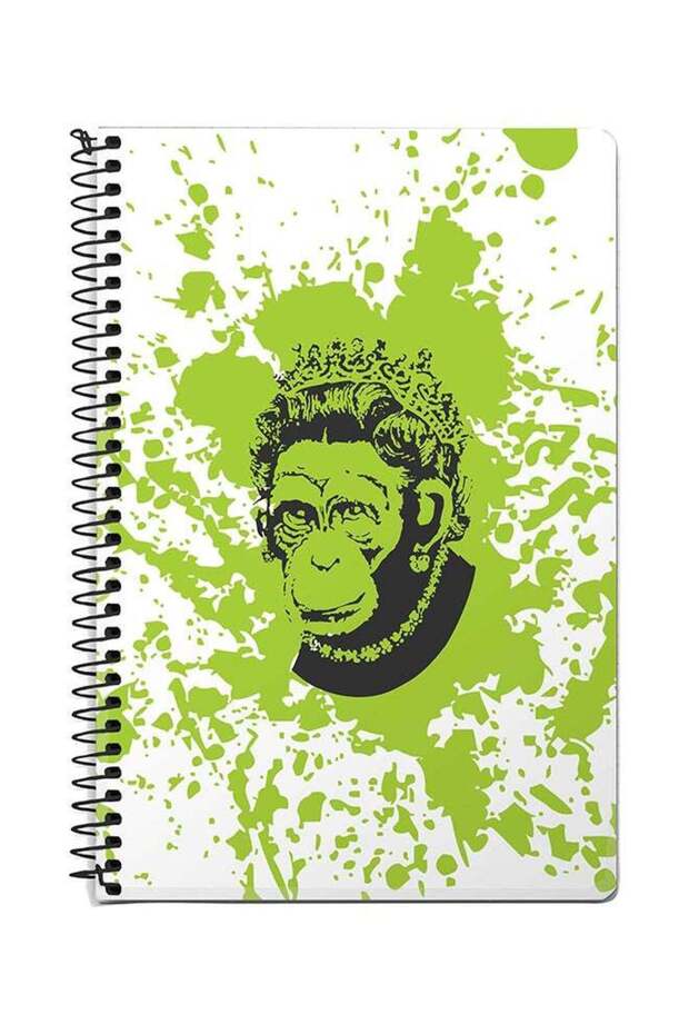 دفتر ملاحظات حلزوني A5 من Ape Queen متعدد الألوان - 1