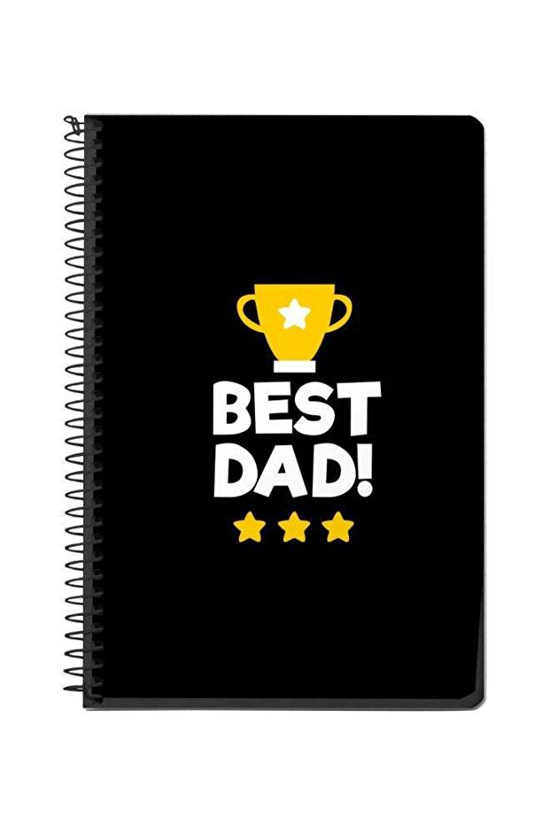 A5 Best Dad Cup Printed Spiral Bound Notebook