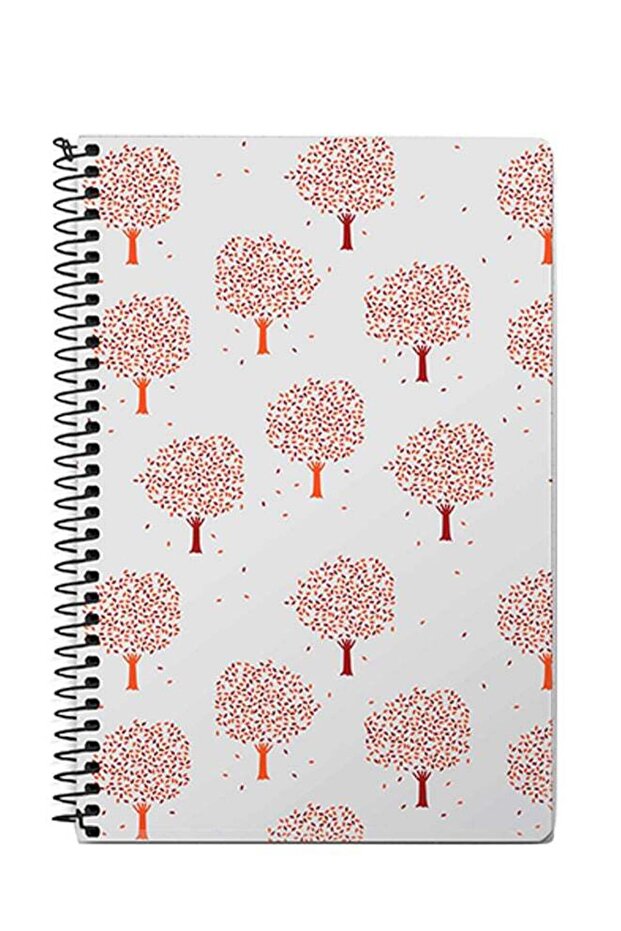 دفتر ملاحظات حلزوني خريفي A5 رمادي - 1