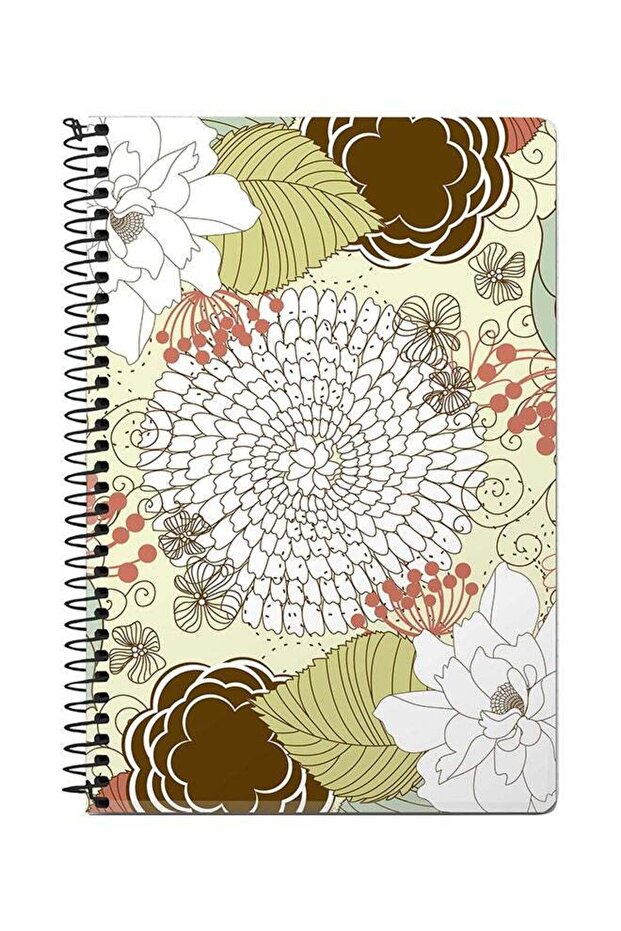 دفتر ملاحظات حلزوني A5 من Blooming Flower متعدد الألوان - 1