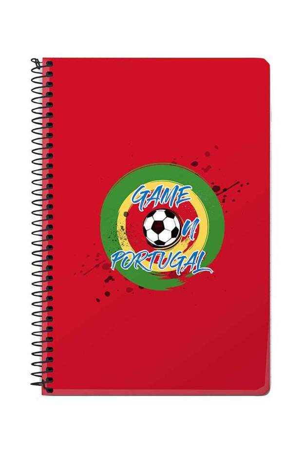 Game On Portugal A5 Spiral Notebook Red/Green/Blue - 1