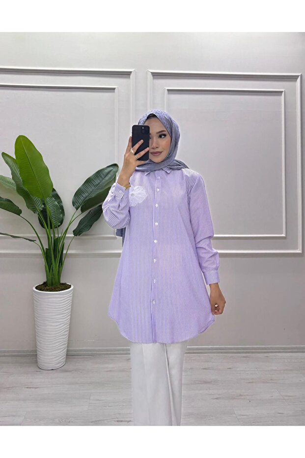 PAPATYA DETAYLI TUNİK - 3