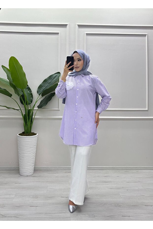 PAPATYA DETAYLI TUNİK - 2