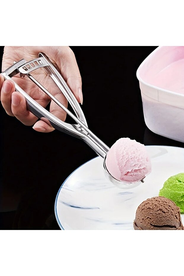 Stainless Steel Ice Cream Spoon Halva Spoon Cookie Spoon Presentation Spoon Ball Ice Cream Spoon Bow