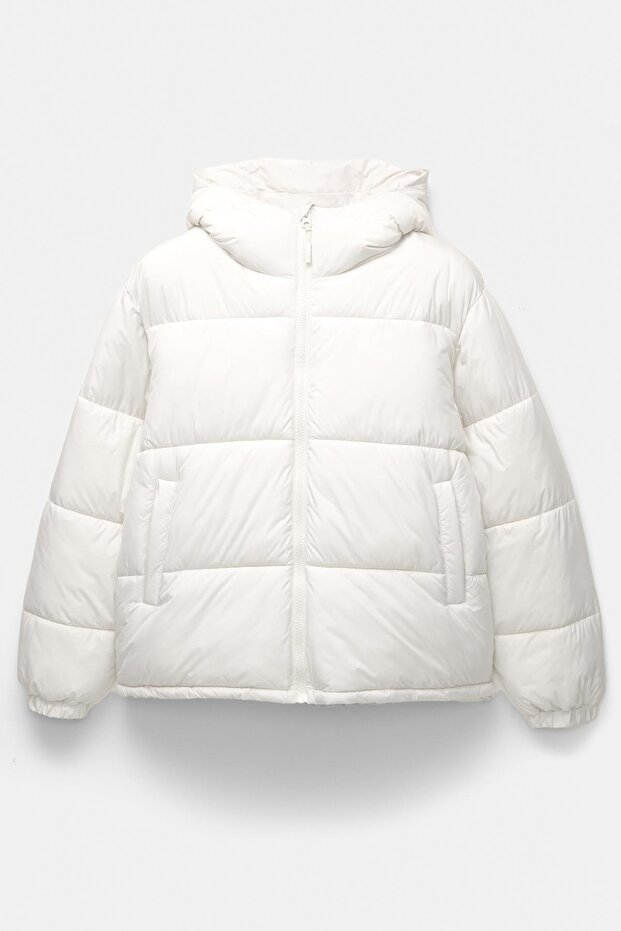 Kapüşonlu Dolgulu Ceket - 6
