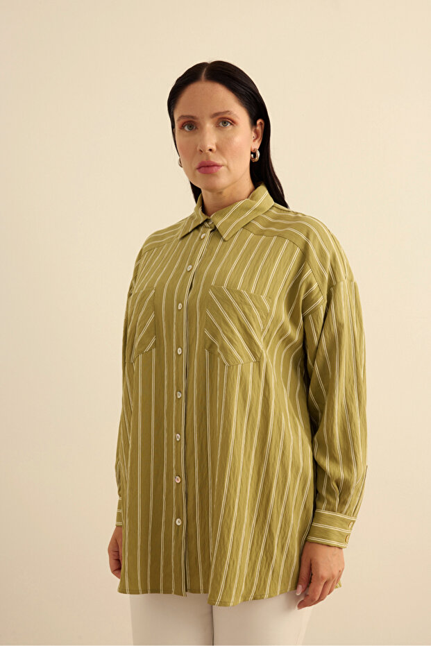 Çizgili Viscon Tunik - 2