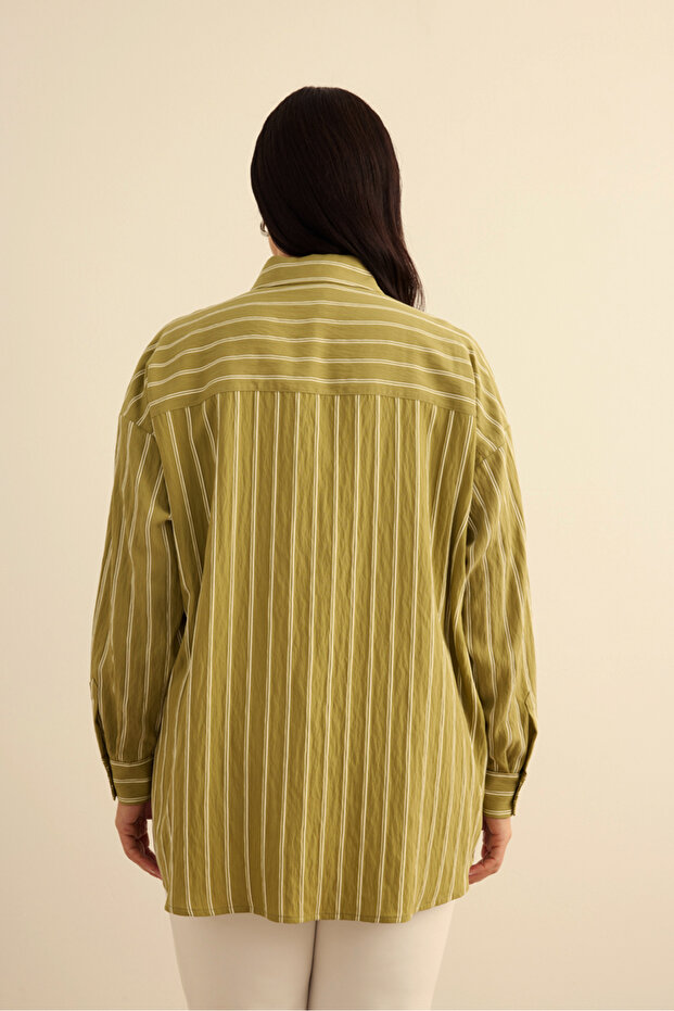 Çizgili Viscon Tunik - 6