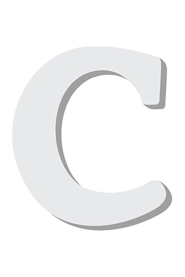 Wooden White Decorative Wall Letter C, HCR-4704C