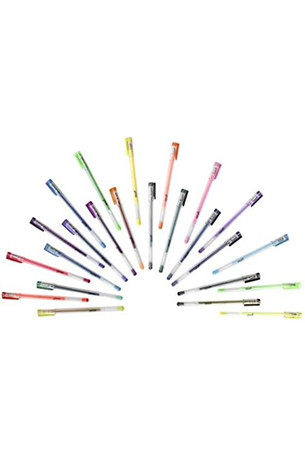 Gel Pens 24-Pack | Pastel, Metallic, Neon, and Glitter Shades | Fun Styles with Carrying Case