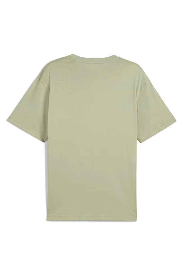 Ess Relaxed No. 1 Logo Erkek Yeşil Günlük Stil T-Shirt 68915382 - 2