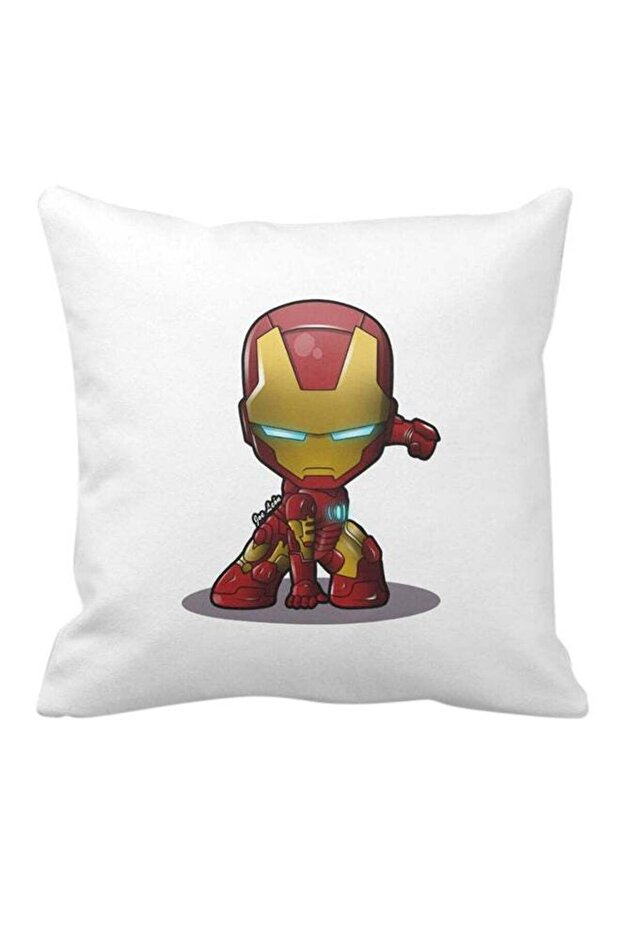 Ironman Marvel Printed Square Pillow White 40 x 40cm