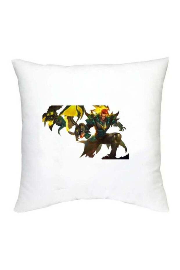 Mobile Legends Character Printed Decorative Cushion White/Yellow/Green 16x16inch