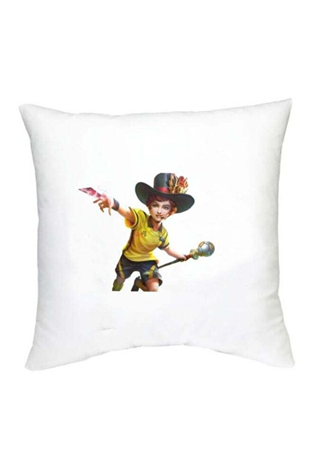 Mobile Legends Character Printed Cushion White/Yellow/Black 16x16inch
