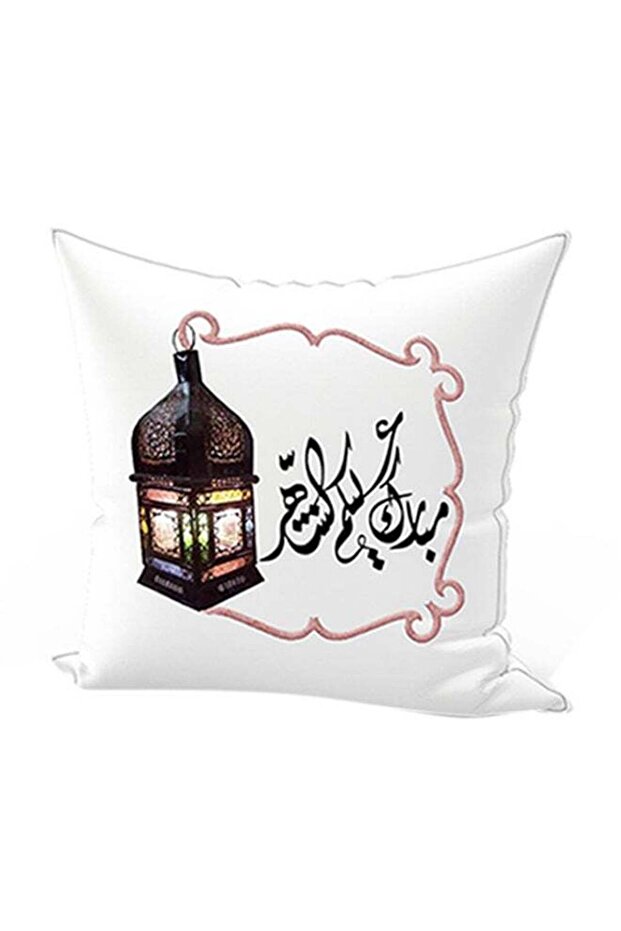 Ramadan lantern Microfiber Printed Decorative Pillow White 50x70cm