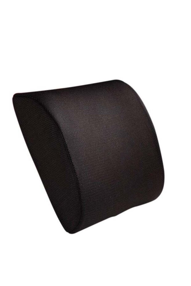 Lumbar Back Support Pillow Black 45x45cm