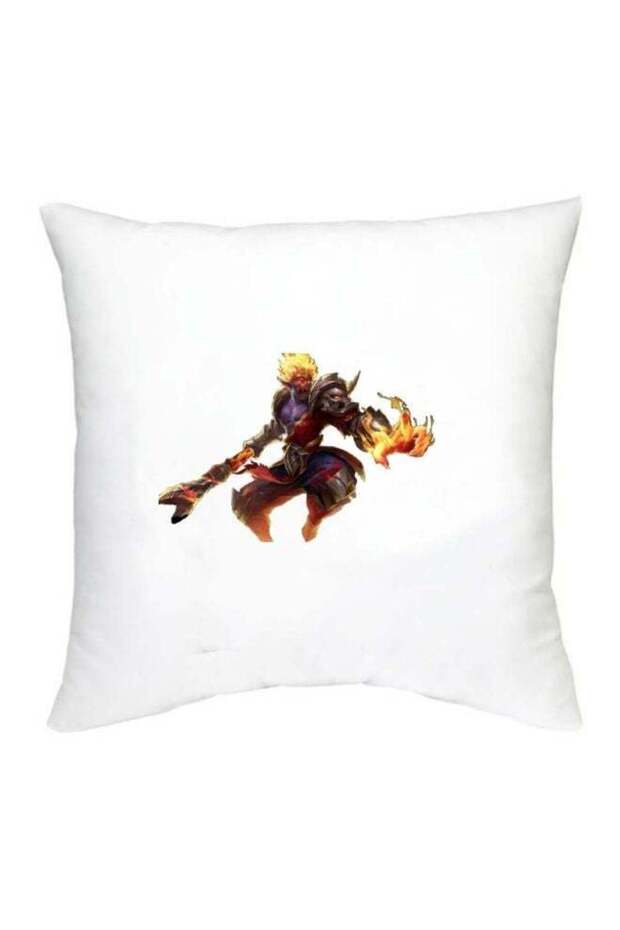 Mobile Legends Character Printed Decorative Cushion White/Gold/Yellow 16x16inch
