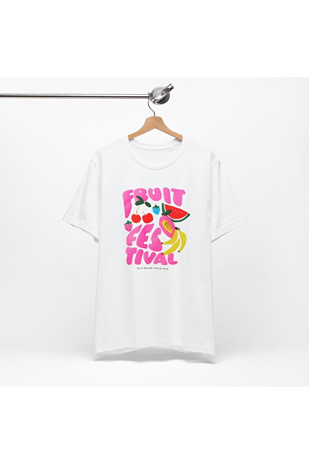 Fruit Festival Printed Unisex Oversize T-Shirt