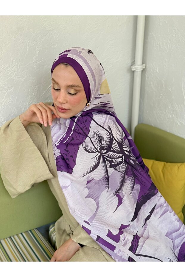 Palm Pattern Lina Shawl - 1