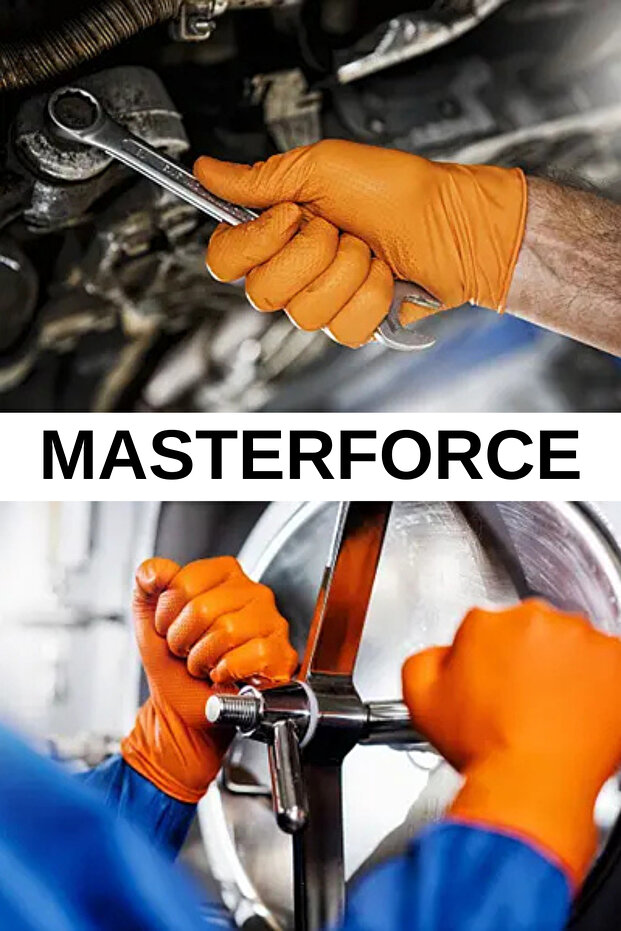 قفازات نيتريل برتقالية مقاس كبير - 2