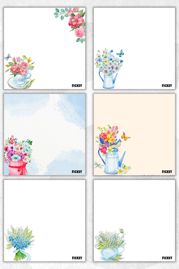 Flower Memo Pad - 9*9 cm Size - 50 Sheets - Notepad - Memopad - Note Paper - to Do List - Notebook - 1