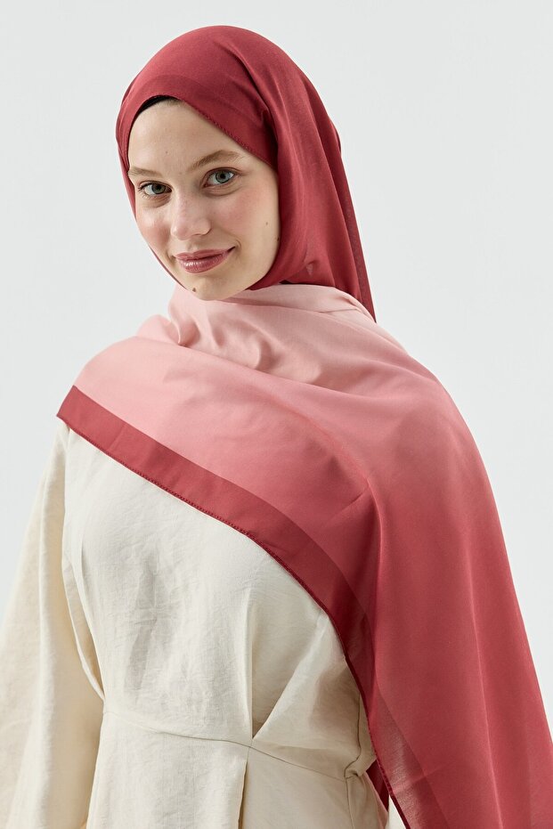 Ombre Pattern Cotton Shawl - 2