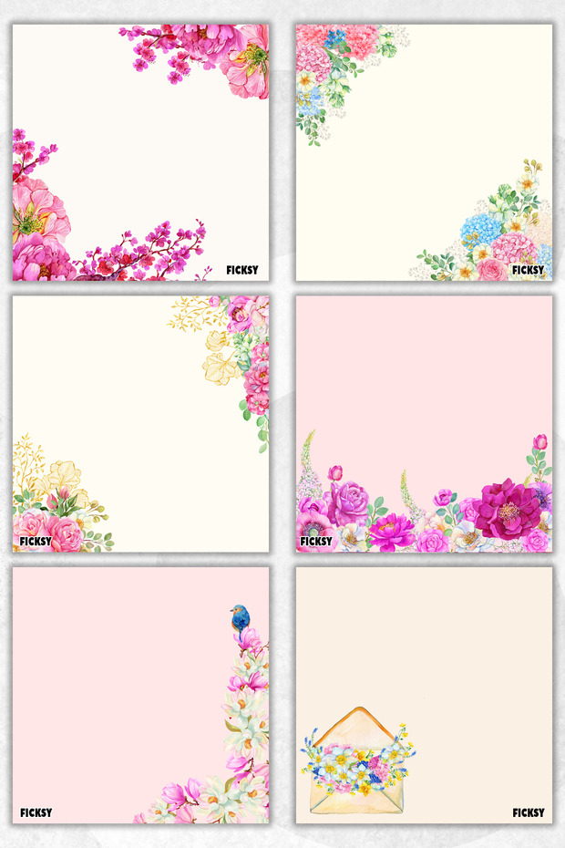 Flower Memo Pad - 9*9 cm Size - 50 Sheets - Notepad - Memopad - Note Paper - to Do List - Notebook - 1