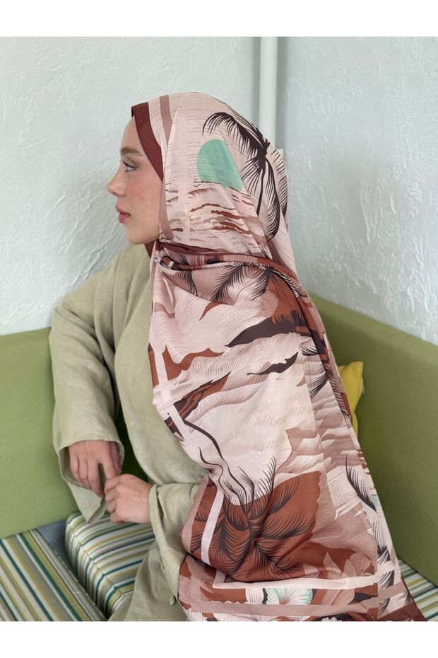 Palm Pattern Lina Shawl - 1