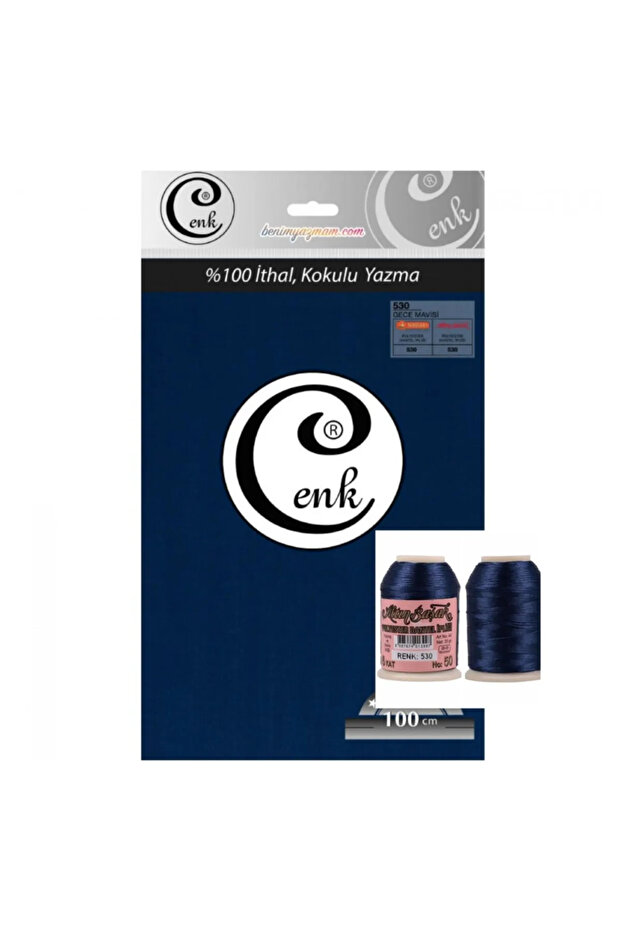 Cenk Imported Yarn 530 Midnight Blue 100 cm Six-Prong 20 Gr Knitting Yarn with Needle and Thread