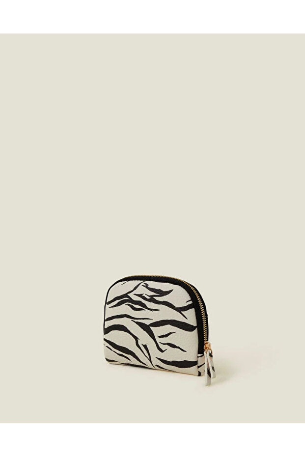 ZEBRA PRINT COIN PURSE Black White - 3