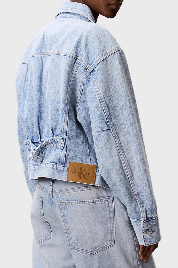 Pamuklu Regular Fit Logolu Kısa Kot Ceket LV047C782GX0S CEKET LV047C782G X0S - 4