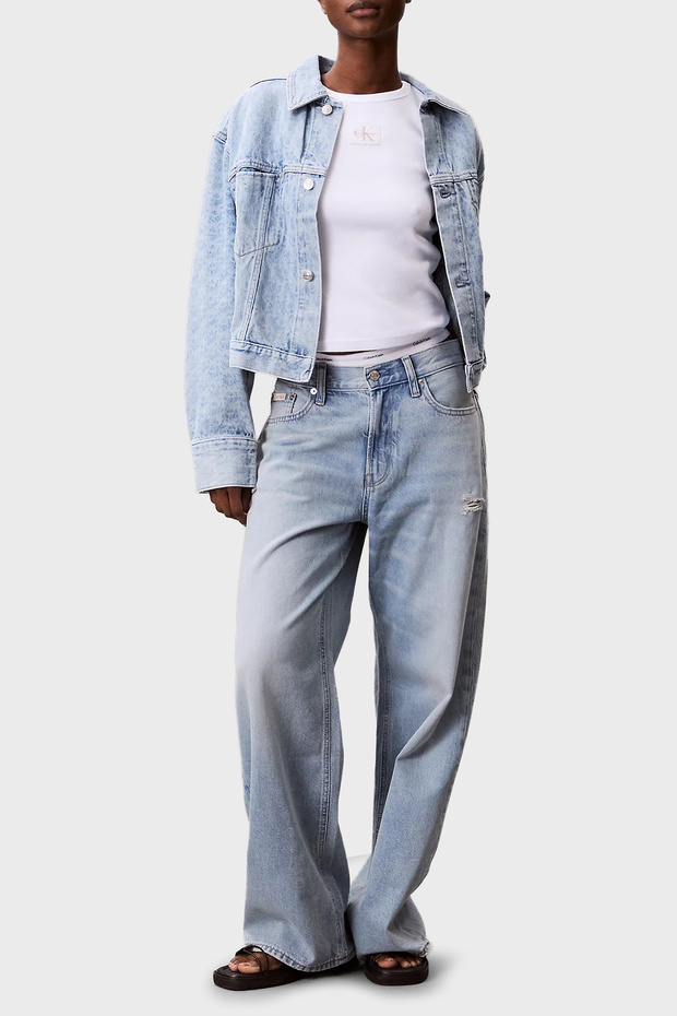 Pamuklu Regular Fit Logolu Kısa Kot Ceket LV047C782GX0S CEKET LV047C782G X0S - 6
