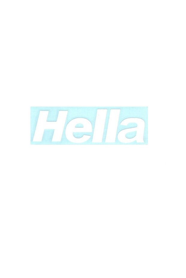 ملصقات مخصصة Hella Sticker باللون الأبيض مقاس 11x3,4 سم