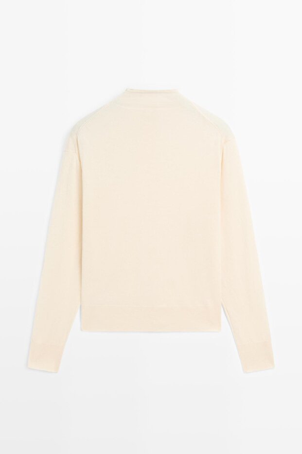 Dik yaka triko hırka - 8