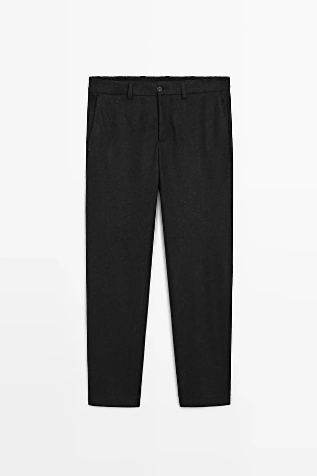 Yün karışımlı klasik pantolon - 5