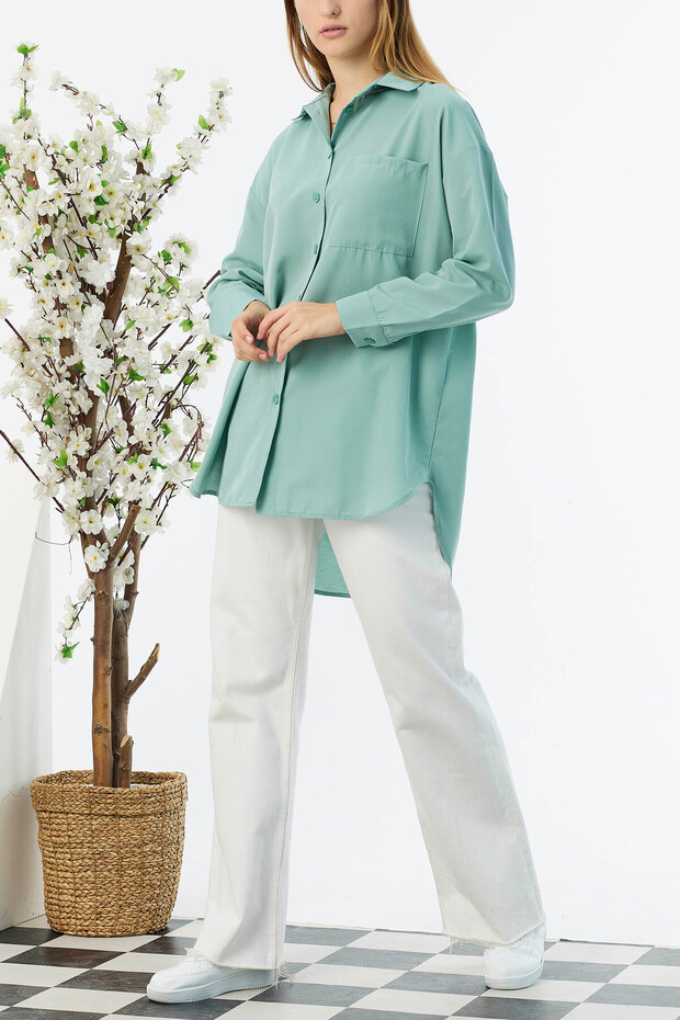 Tek Cepli Gömlek Mint - 27087 - 4