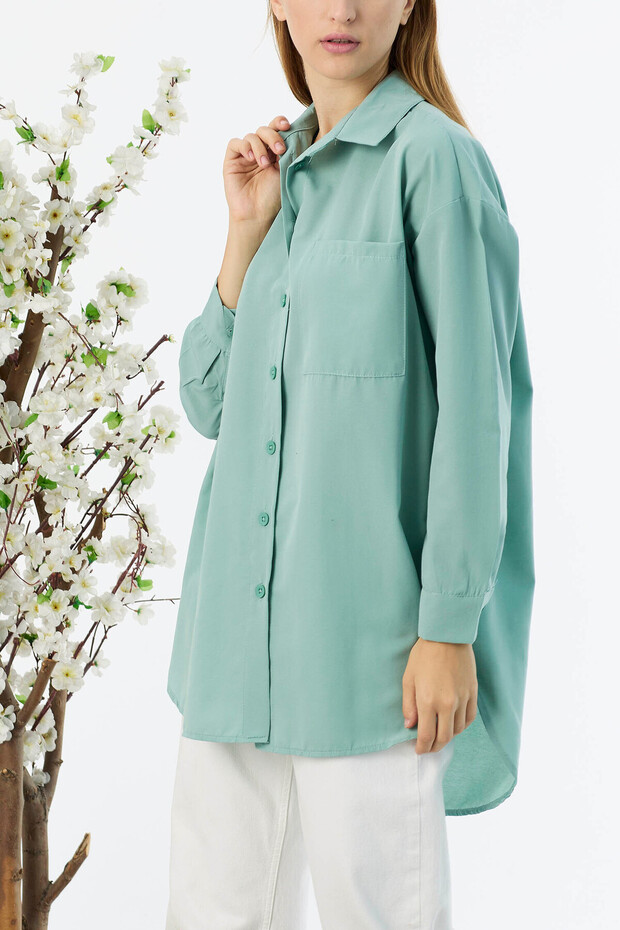 Tek Cepli Gömlek Mint - 27087 - 3