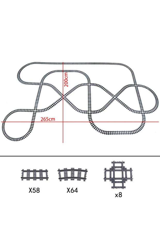 مجموعة المسارات B3 قطارات المدينة عالية التقنية مسارات مرنة متشعبة قضبان مستقيمة منحنية متقاطعة مفتاح بناء - 1