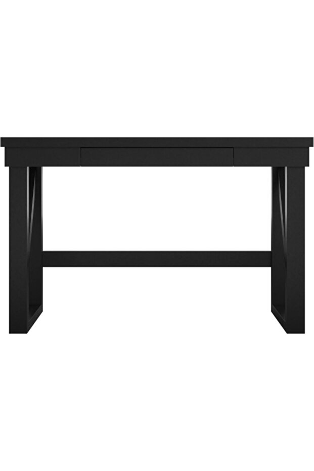 مكتب كمبيوتر مستطيل الشكل من كريستوود بدرج واحد - 2