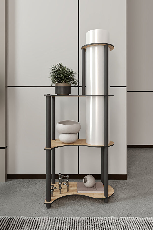 Estilo Dor Dekoratif Raflı Lambader Meşe, 1. Sınıf MDF ve PVC Başlık - 2