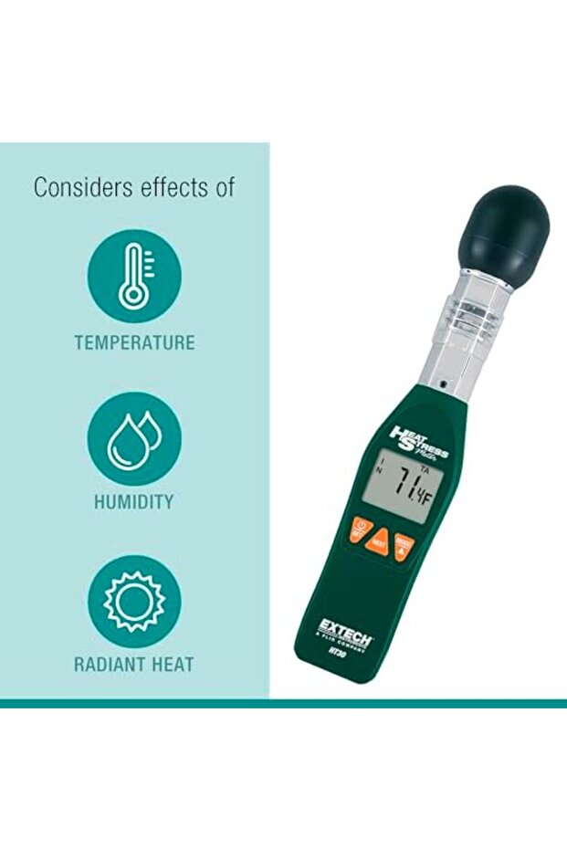 مؤشر الإجهاد الحراري HT30، أسود - 5