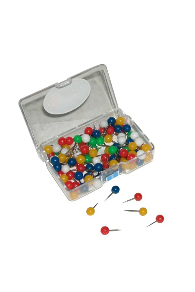 دبابيس مكتب الخرائط المعدنية/البلاستيكية بألوان متنوعة - 1