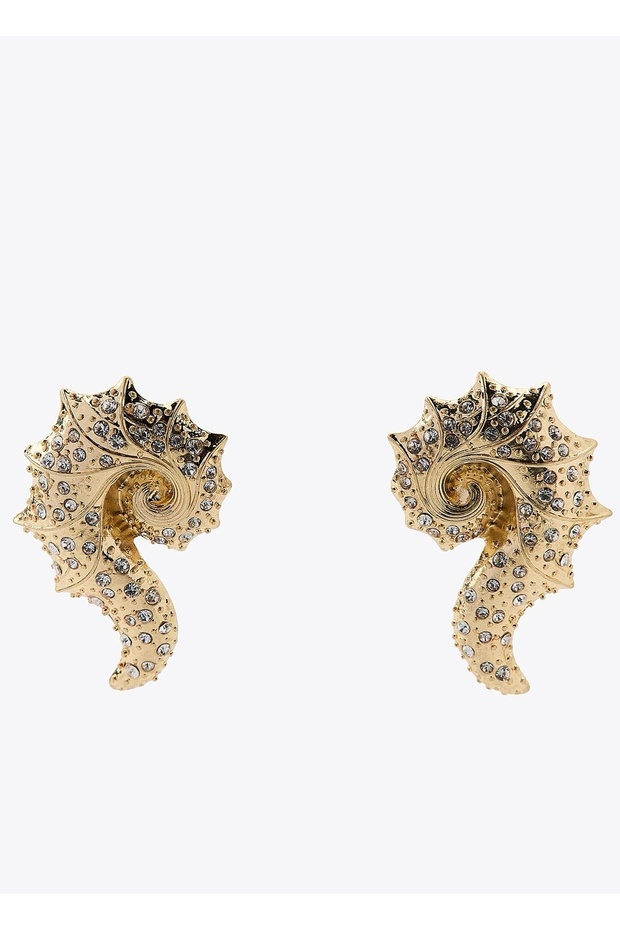 Steel Coral Earrings