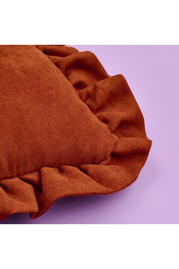 Soft Nora Sandalye Minderi - Kiremit - 40x40 cm - 3