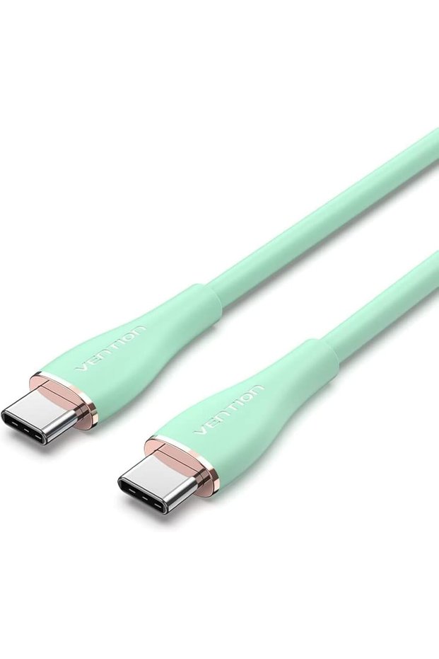 USB-C to USB-C 5A Silicone Cable 1M, 100W 480Mbps, USB 2.0 Type-C with E-Marker Chip