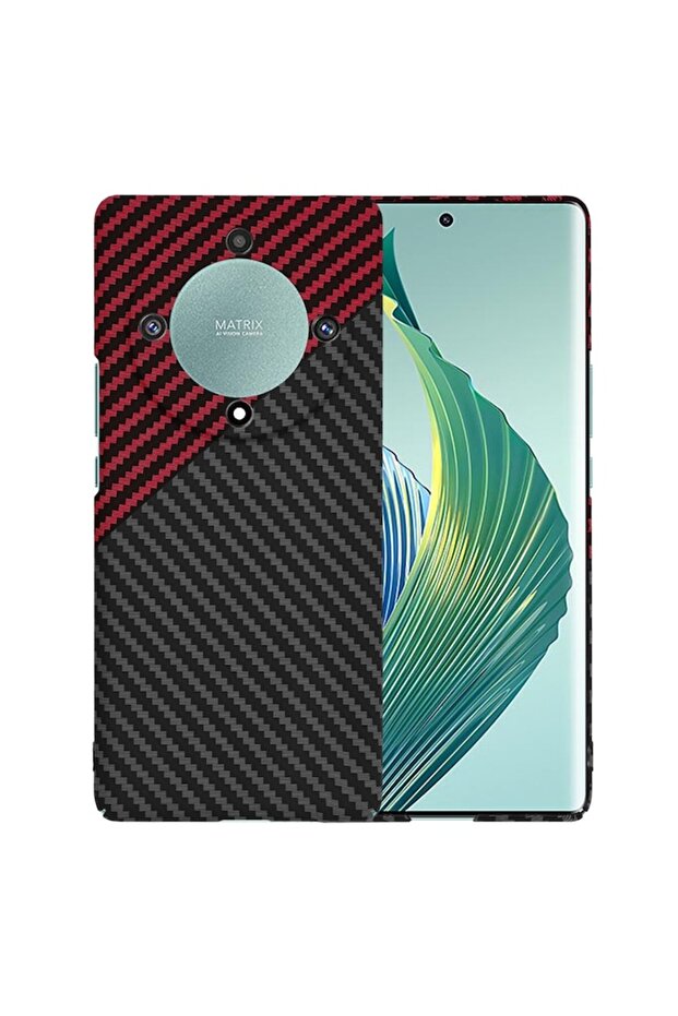 Protective Case for Honor Magic5 Lite, Timacondesign, V27, Hard Plastic, Elegant Ruby Vortex - 2