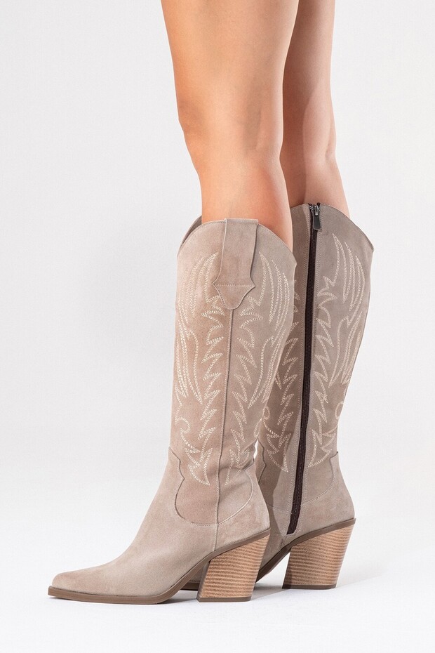 Weonella Kadın Bot Vizon Süet - 2