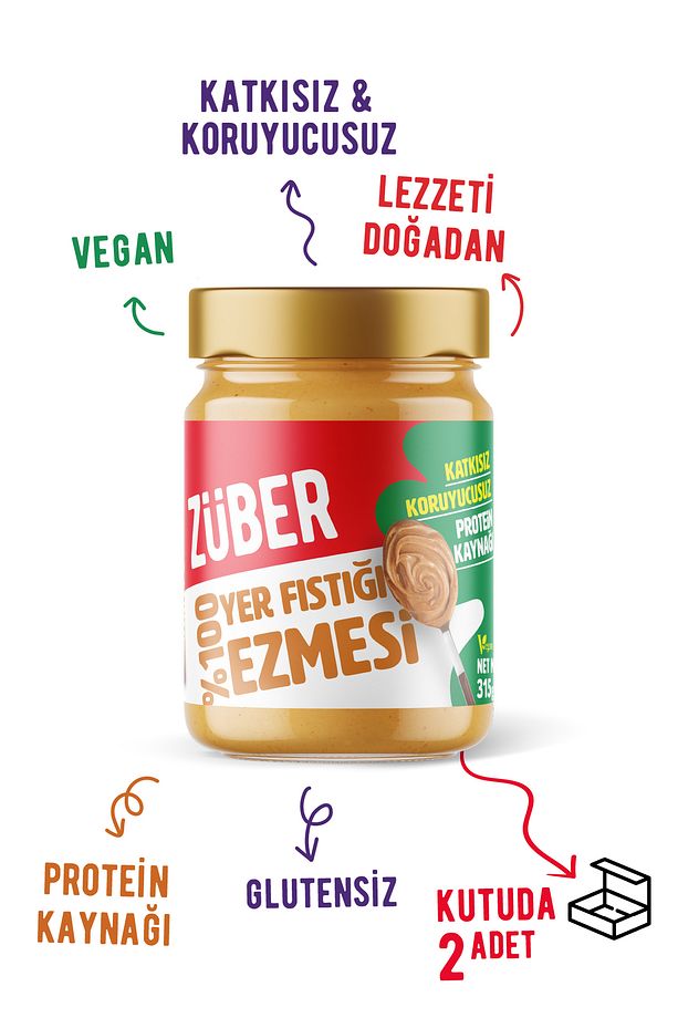 %100 Fıstık Ezmesi 315G X 2 Adet - 2